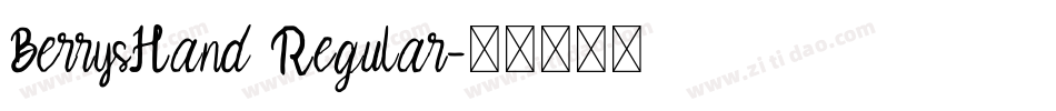 BerrysHand Regular字体转换
